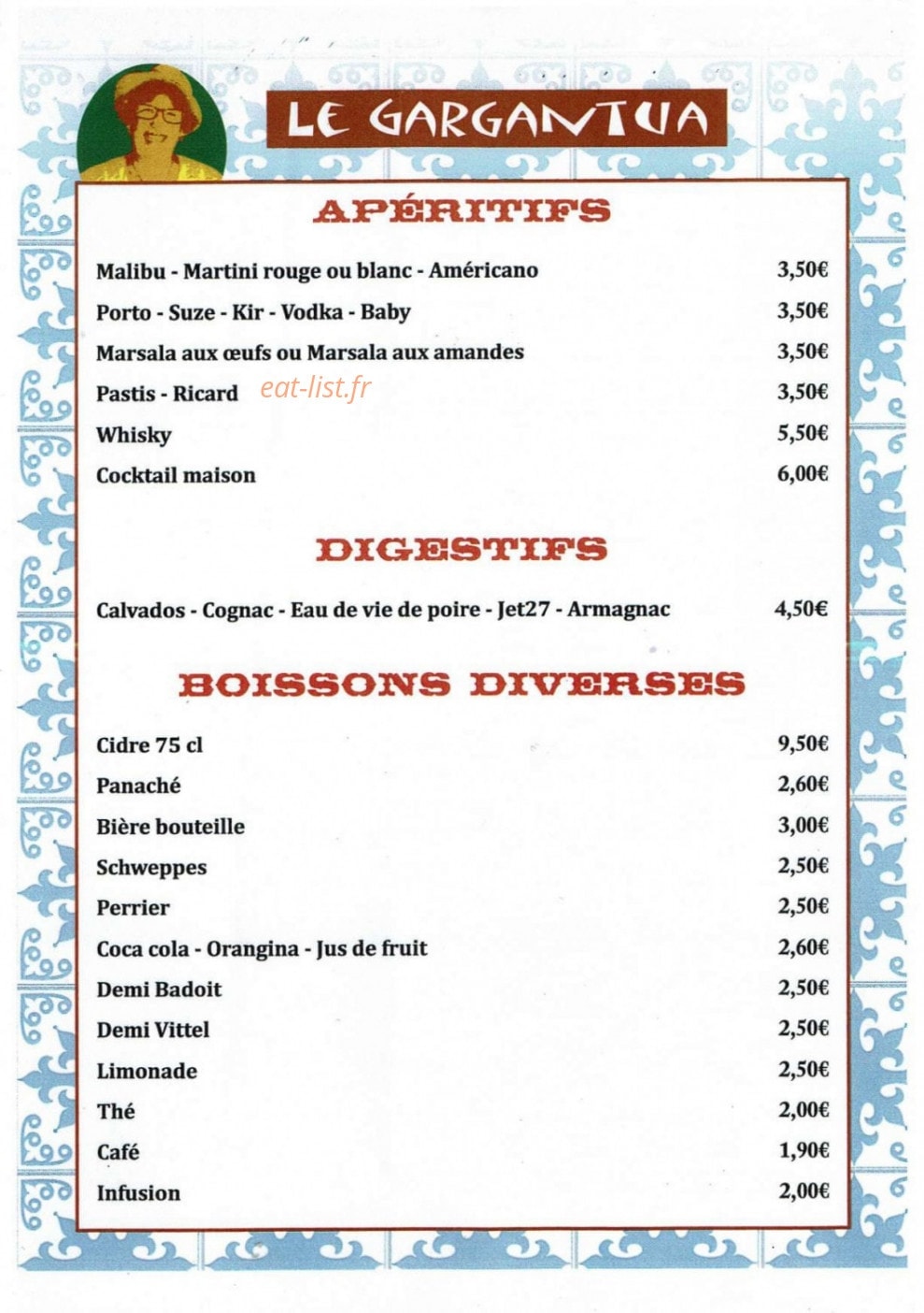 Le Gargantua — carte page 10