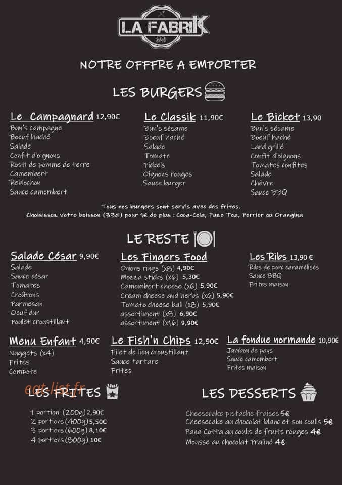 La Fabrik — carte page 7