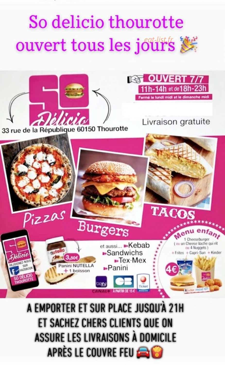 So delicio — carte page 1