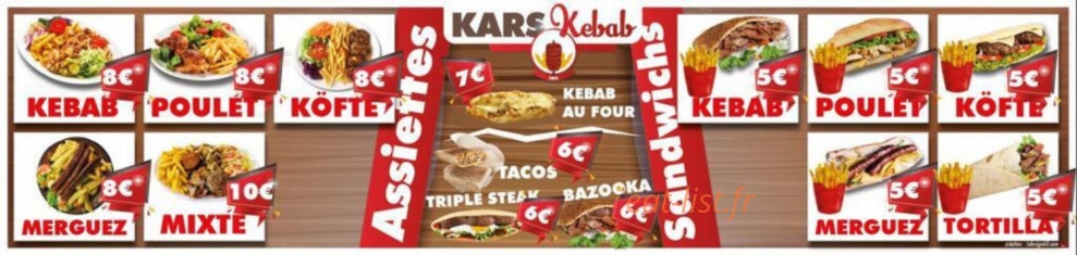 Kars Kebab — carte page 1