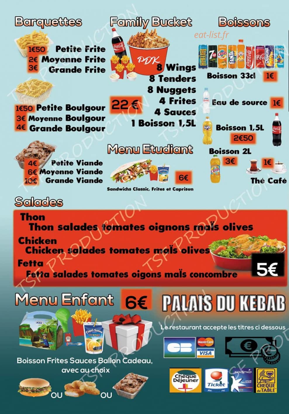 Palais Du Kebab — carte page 4