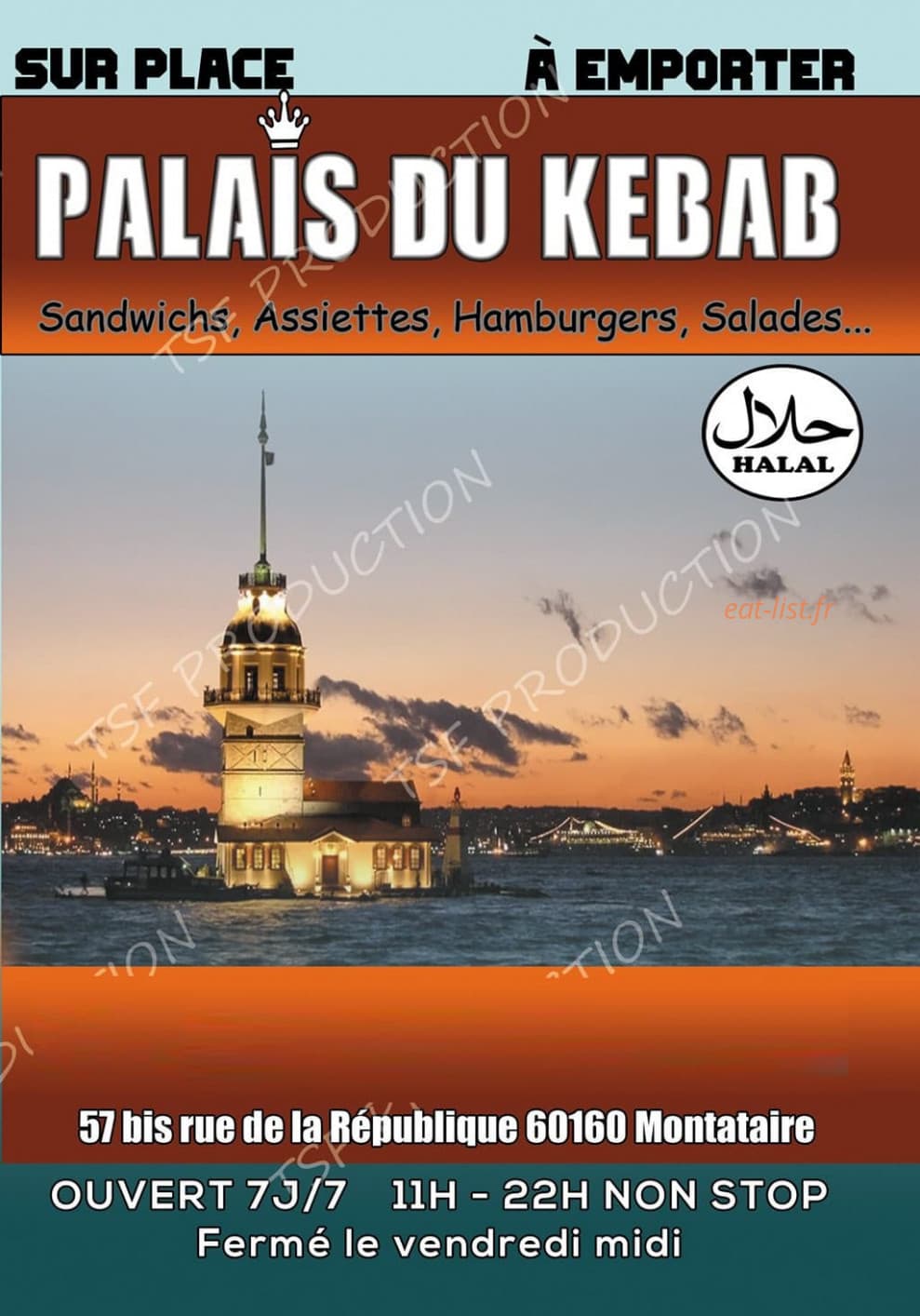 Palais Du Kebab — carte page 1