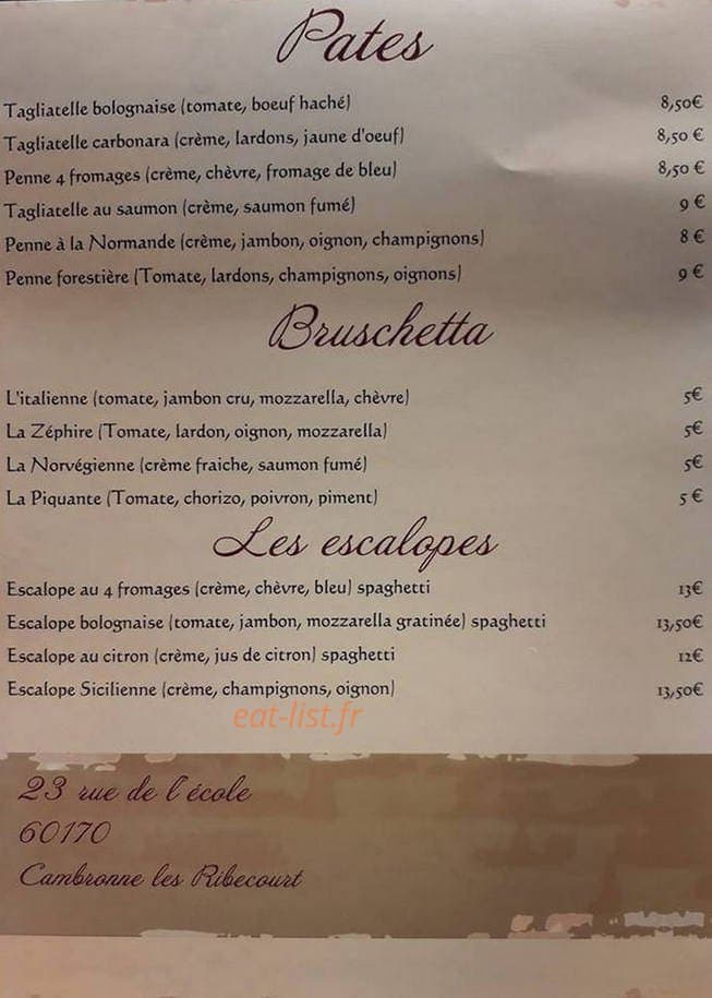 Le Napoli — carte page 2