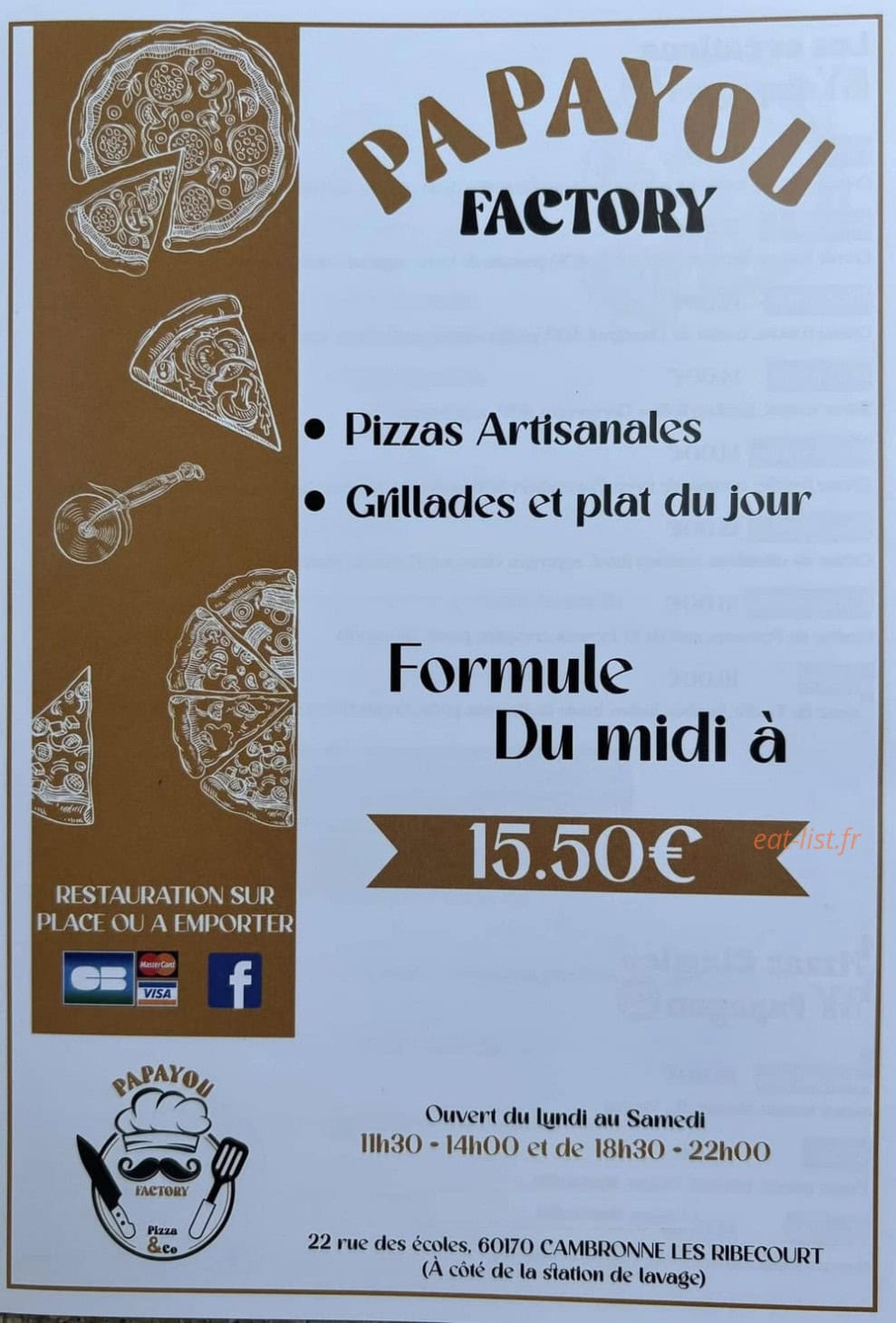 Papayou Factory — carte page 1