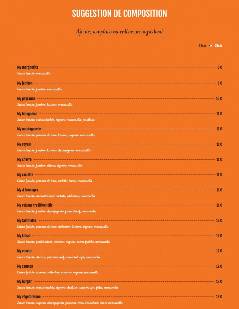 My Pizza — carte page 2