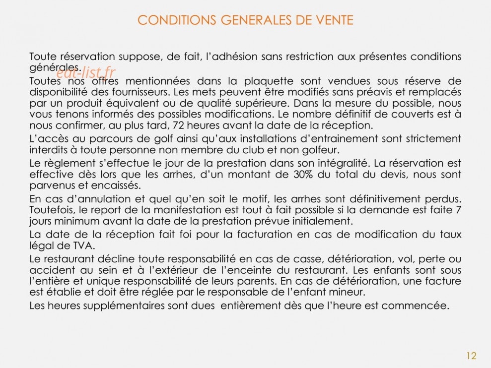 Golf des Templiers — carte page 12