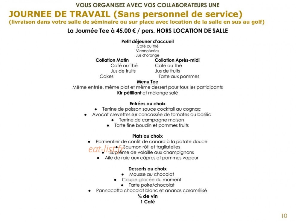 Golf des Templiers — carte page 20