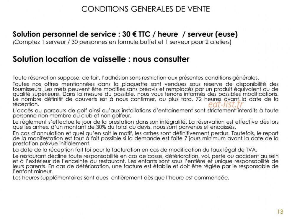 Golf des Templiers — carte page 23
