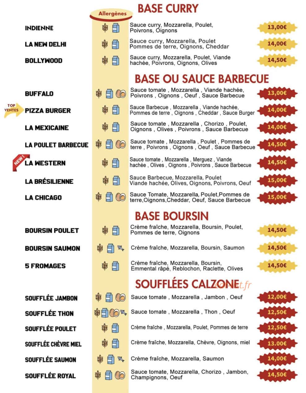 Pizza Des Sablons — carte page 4