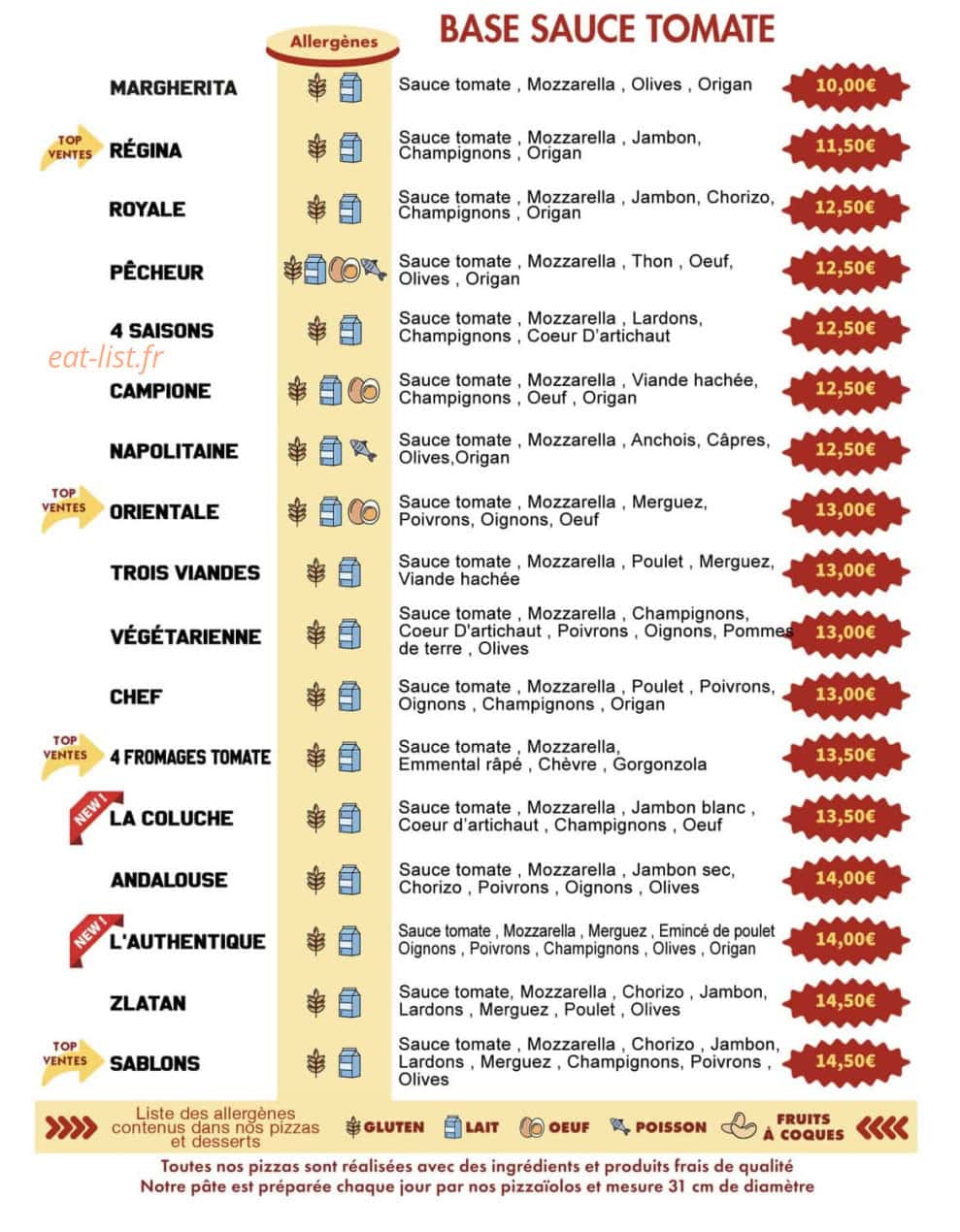 Pizza Des Sablons — carte page 2