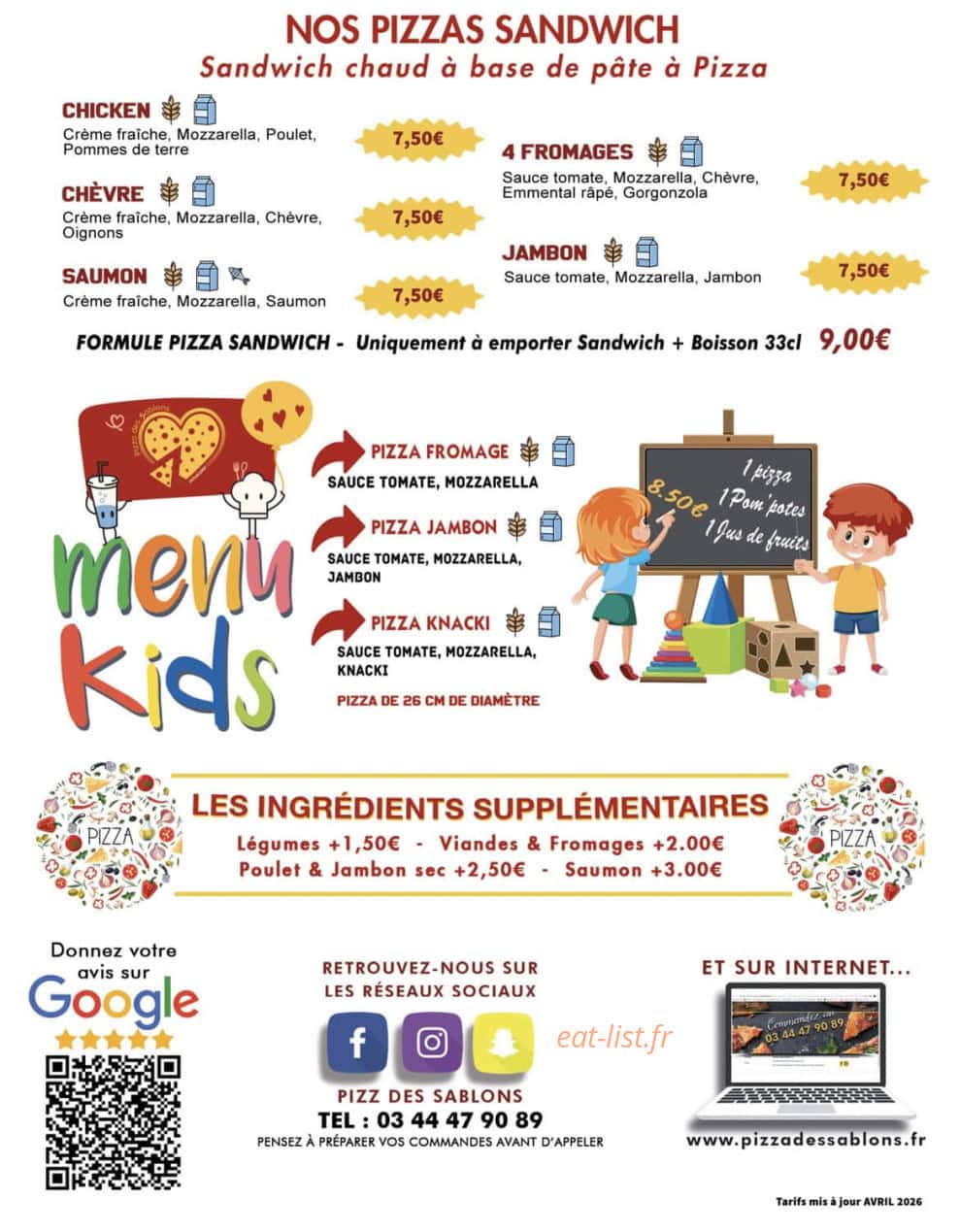Pizza Des Sablons — carte page 5