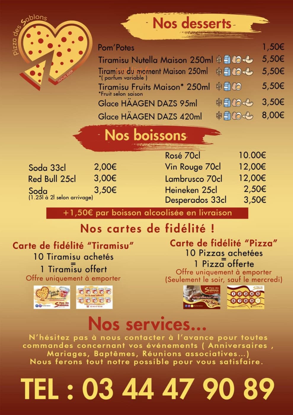 Pizza Des Sablons — carte page 6