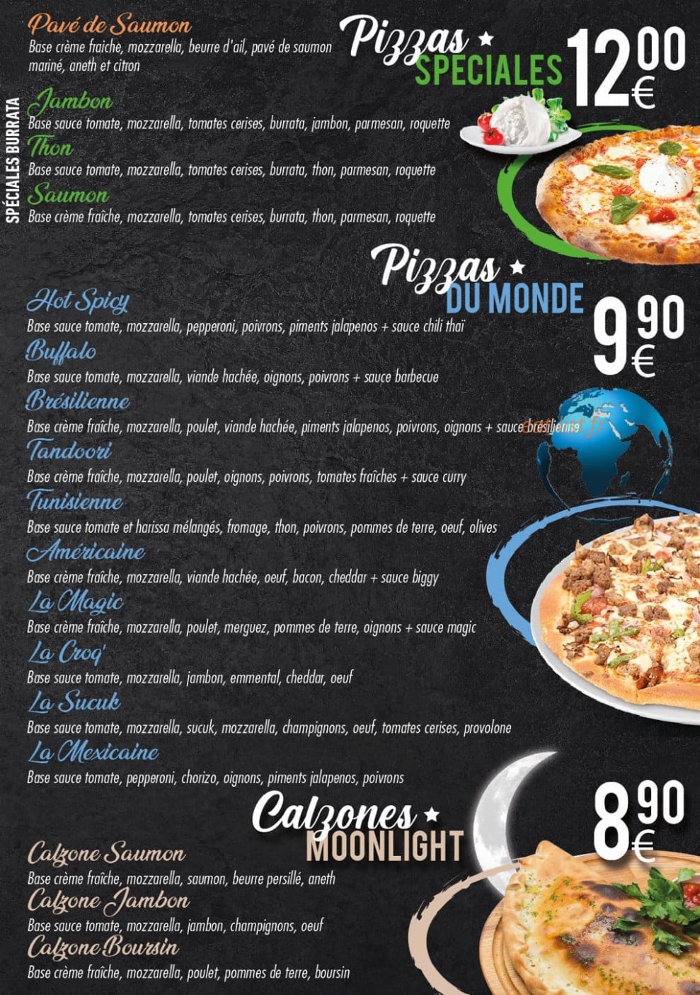Gma Pizza — carte page 2