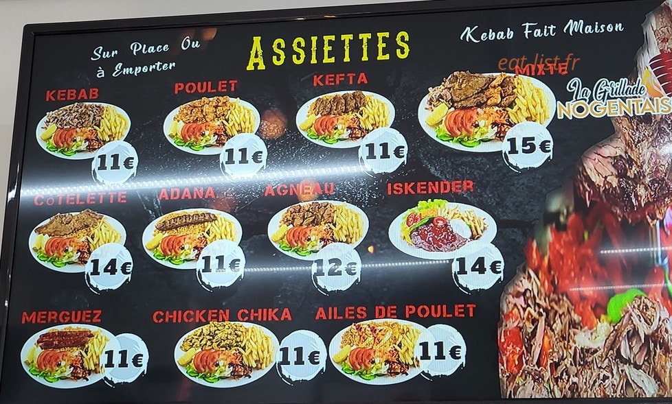 La Grillade Nogentaise — carte page 2