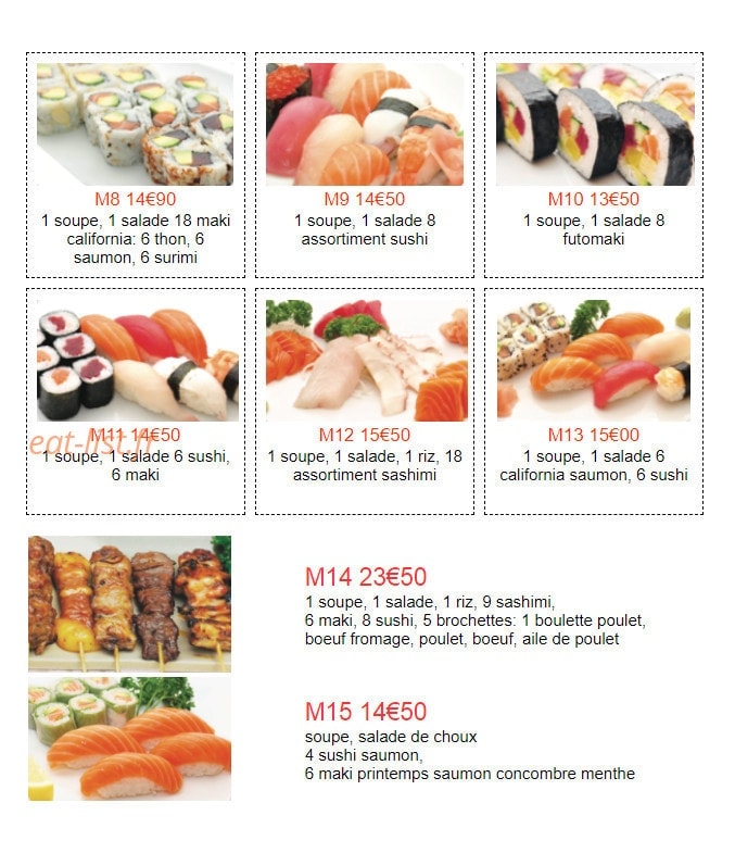Miyako Sushi — carte page 15