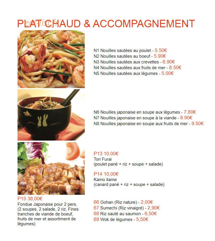 Miyako Sushi — carte page 5