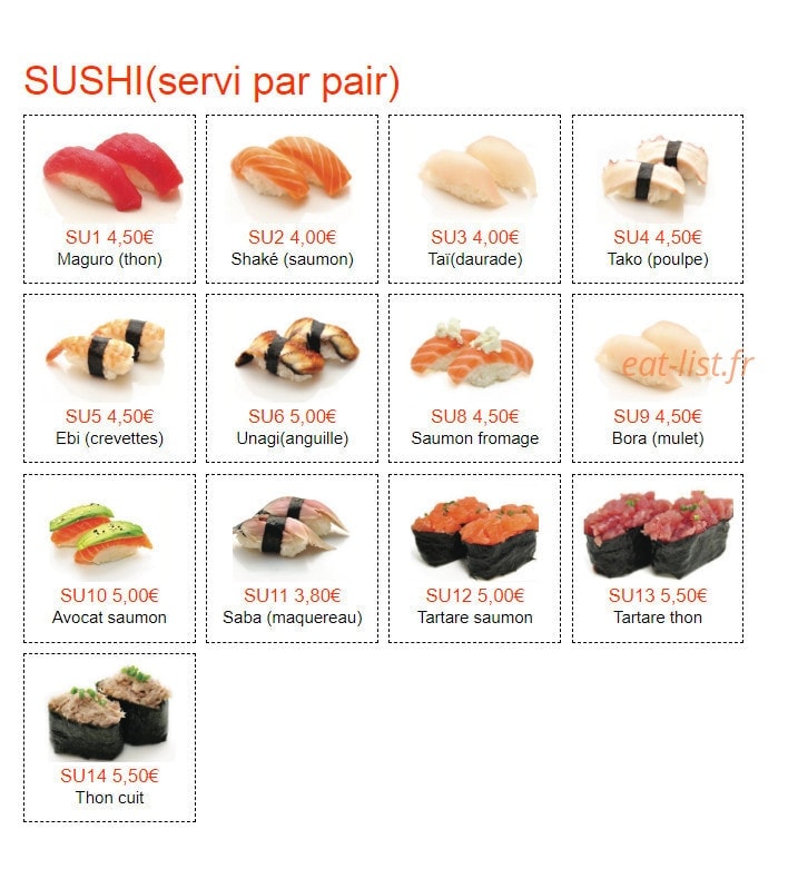 Miyako Sushi — carte page 6