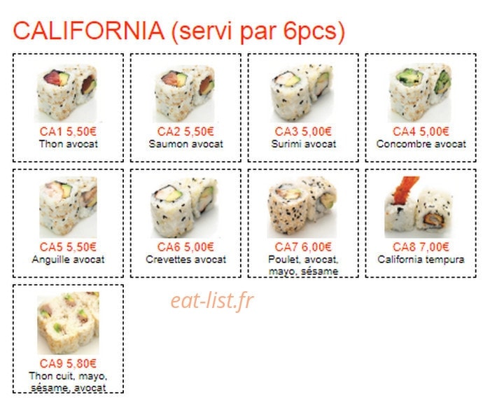 Miyako Sushi — carte page 9