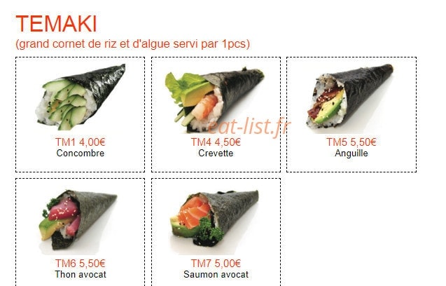 Miyako Sushi — carte page 8