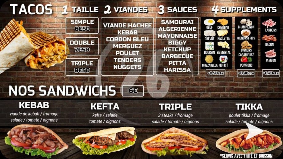 O'26 Burger — carte page 2