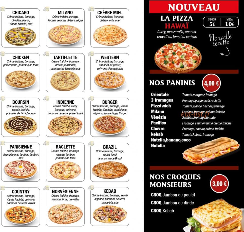 Pizza Pizzdwich — carte page 3