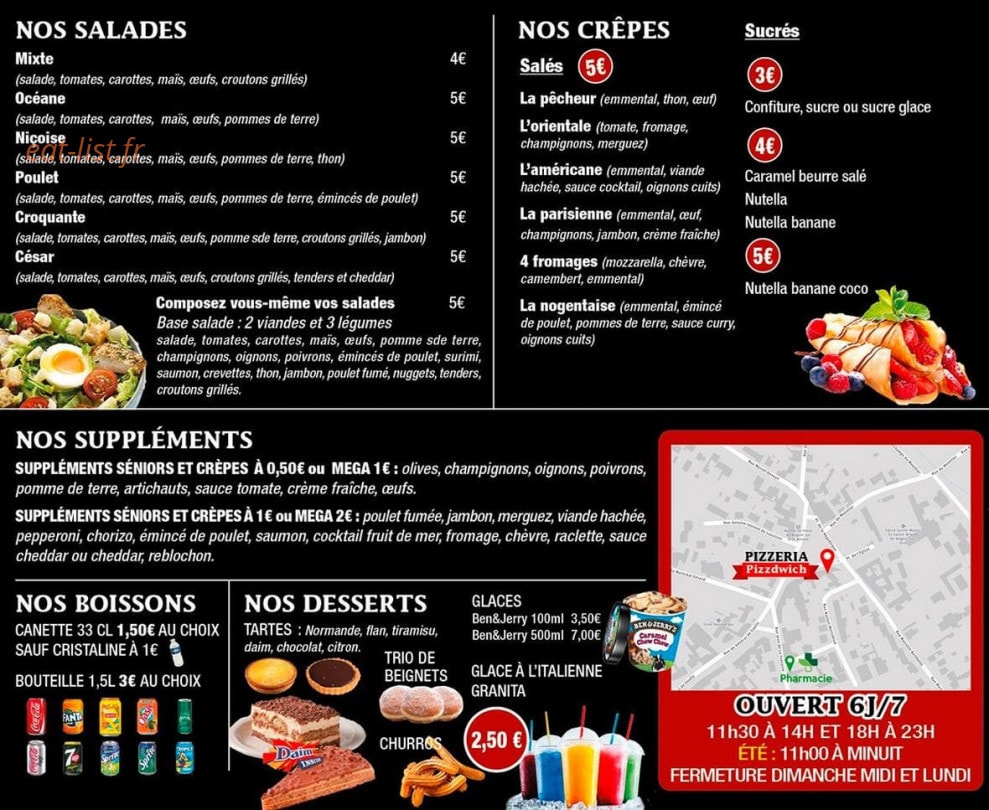 Pizza Pizzdwich — carte page 4