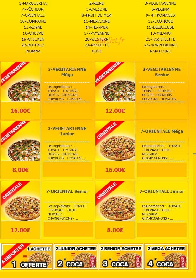 La Pause Pizza — carte page 2