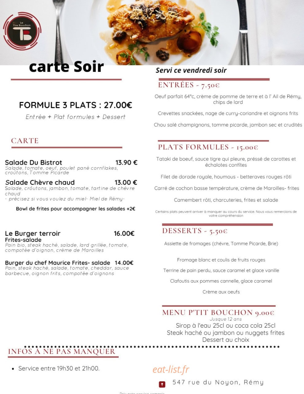 Le Tire Bouchon — carte page 2