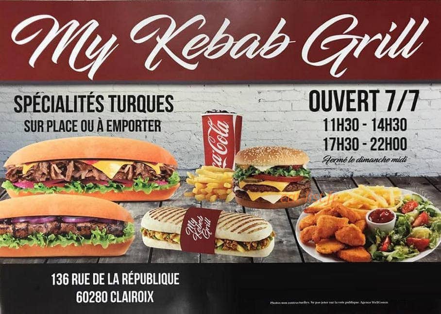 My Kebab Grill — carte page 1