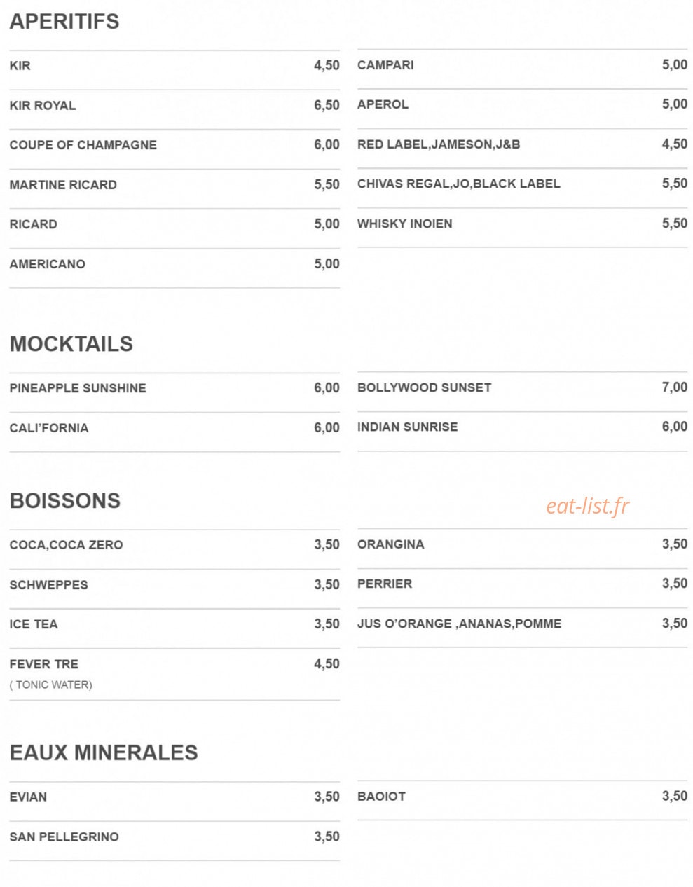 Bbollywood — carte page 3