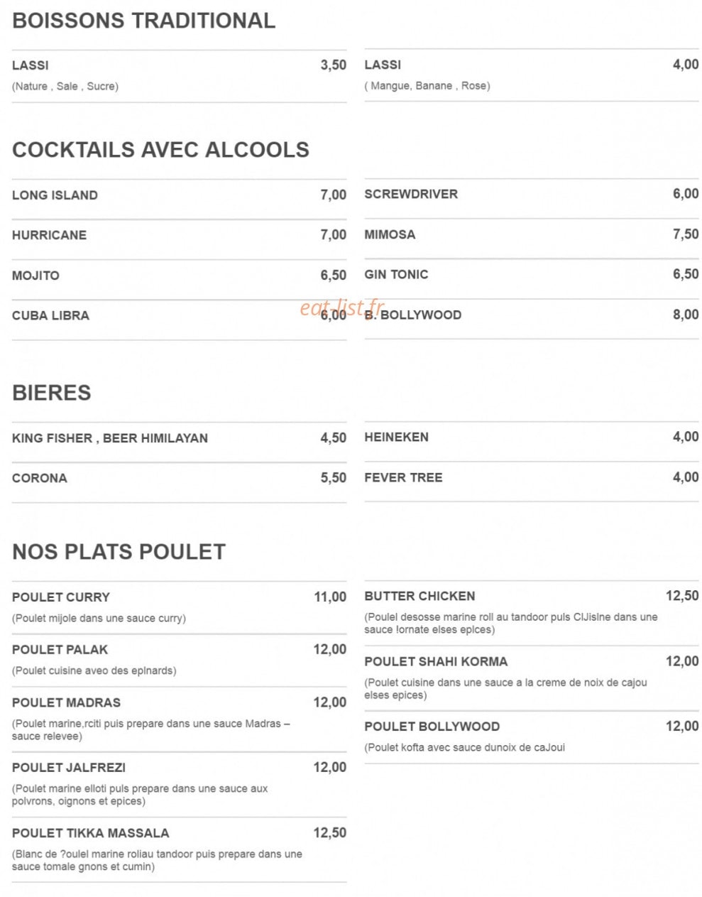 Bbollywood — carte page 4