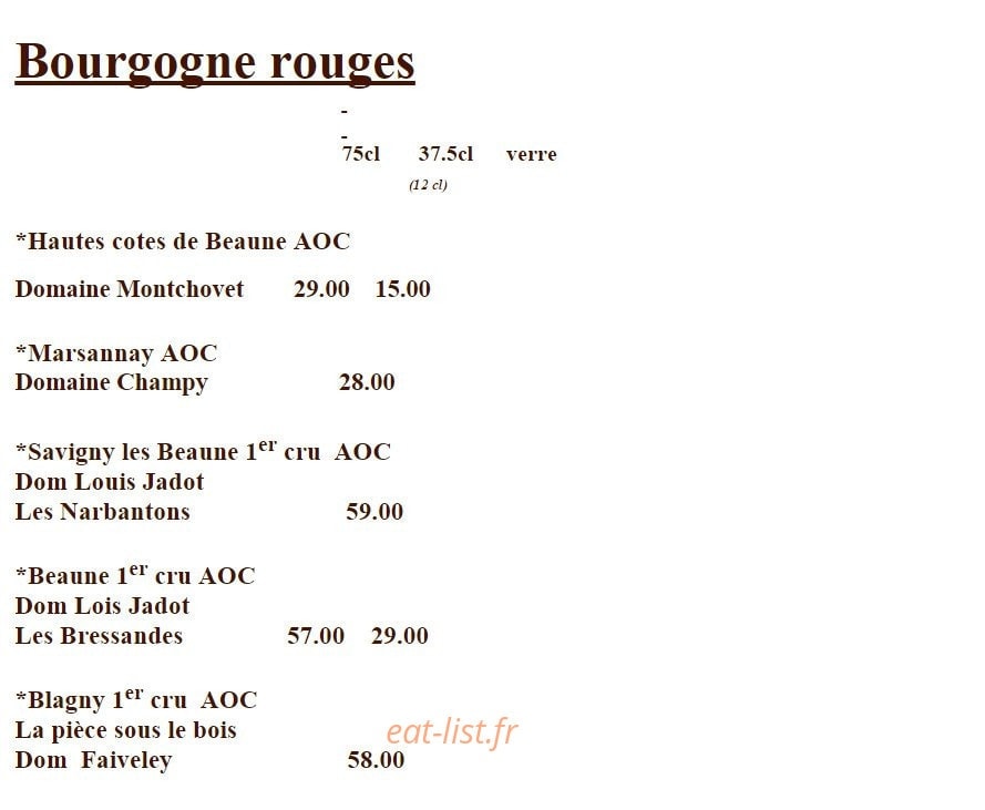Bistrot du terroir — carte page 11