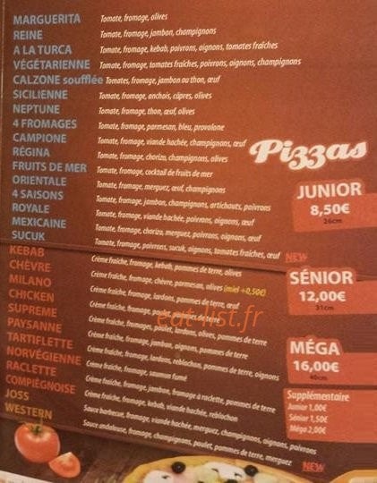 Chez Joss — carte page 2