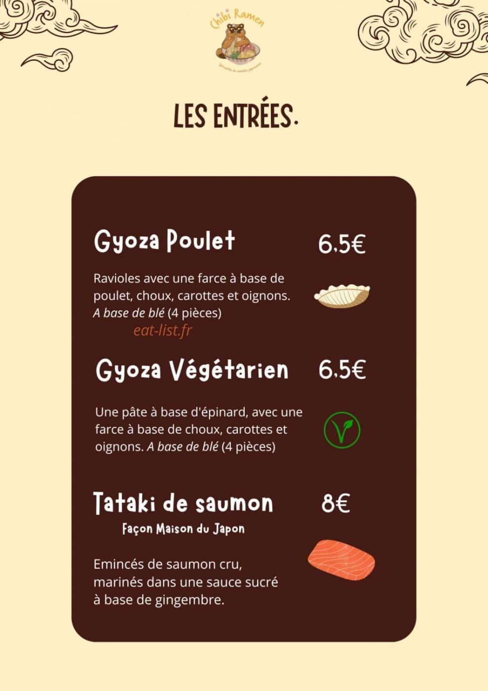 Chibi Ramen — carte page 2