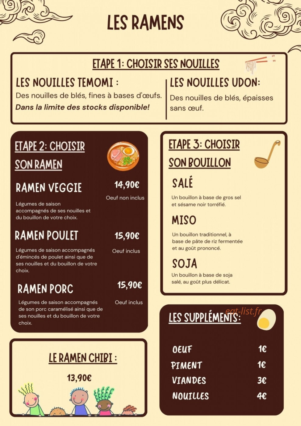 Chibi Ramen — carte page 3