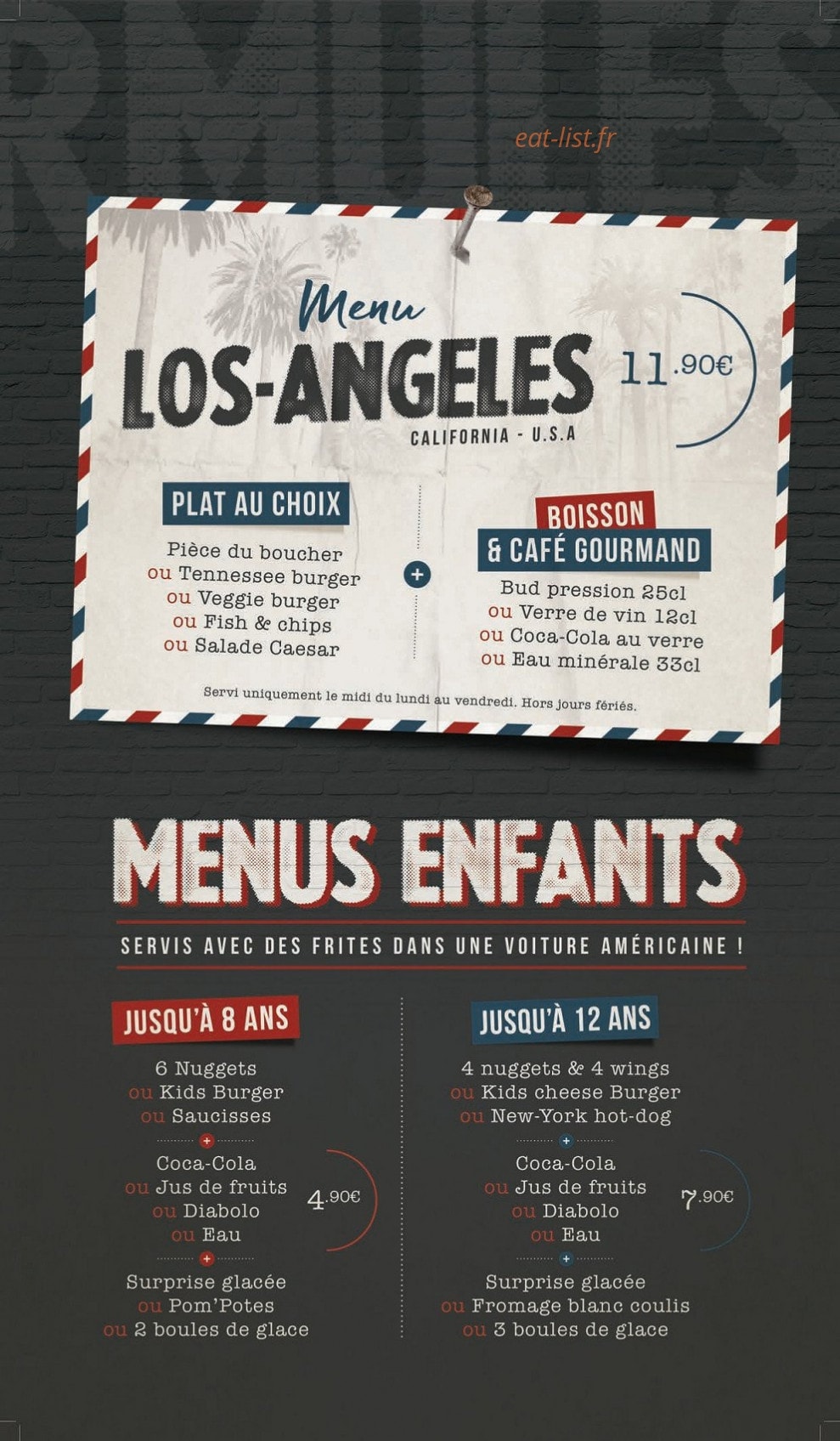 Garrett meals — carte page 9
