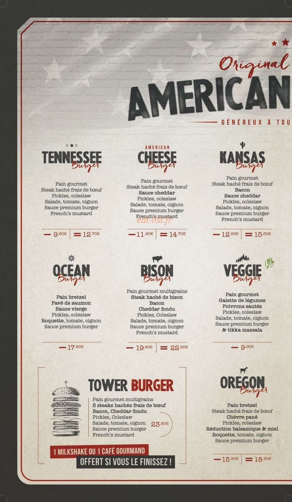 Garrett meals — carte page 6