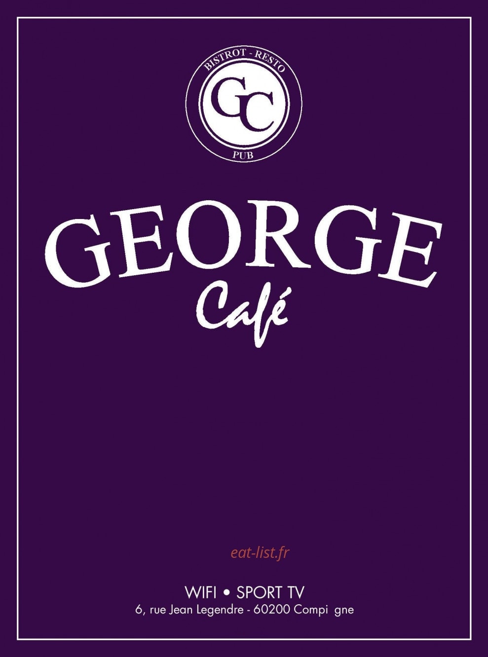 George Café — carte page 1