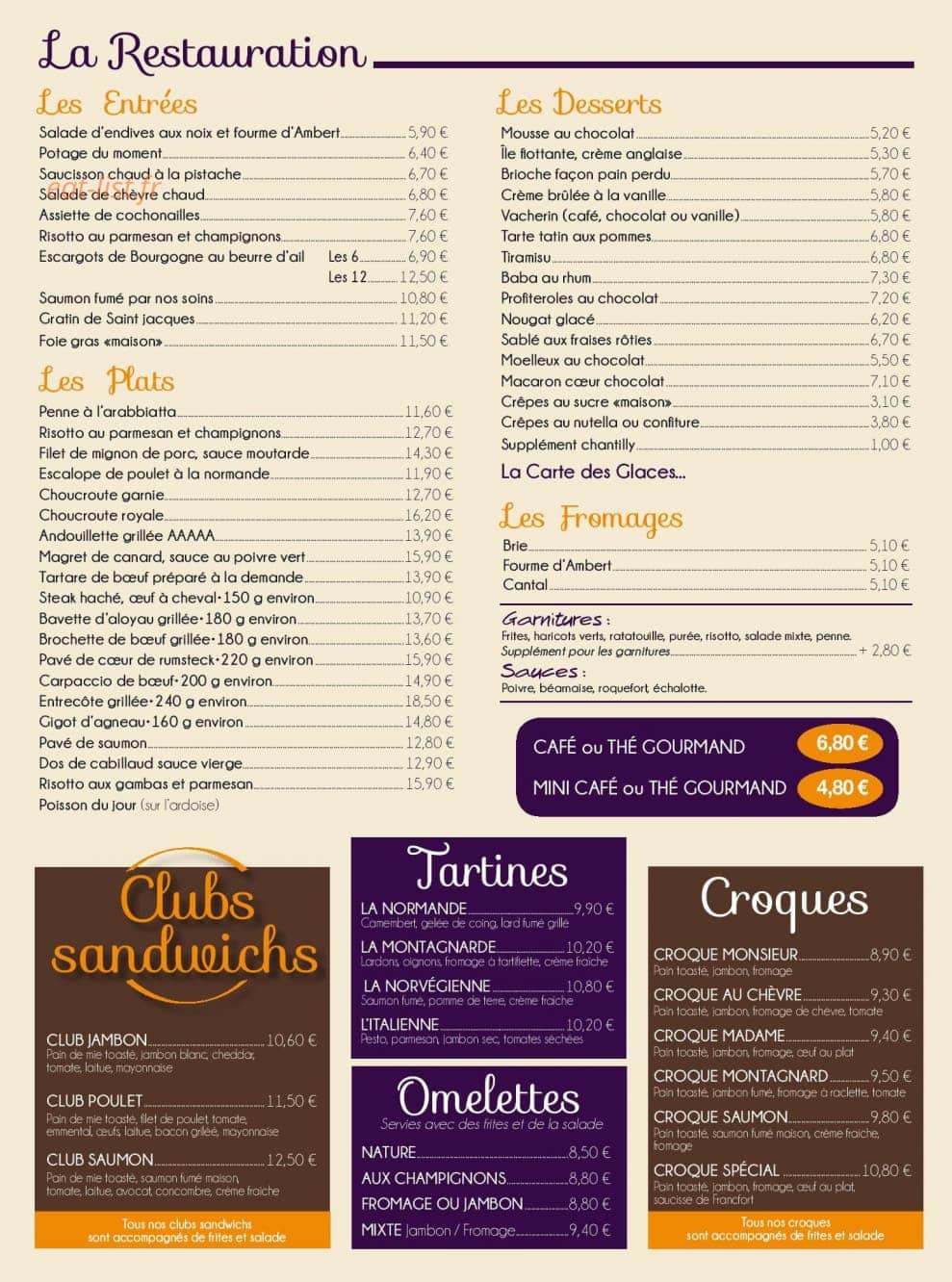 George Café — carte page 4