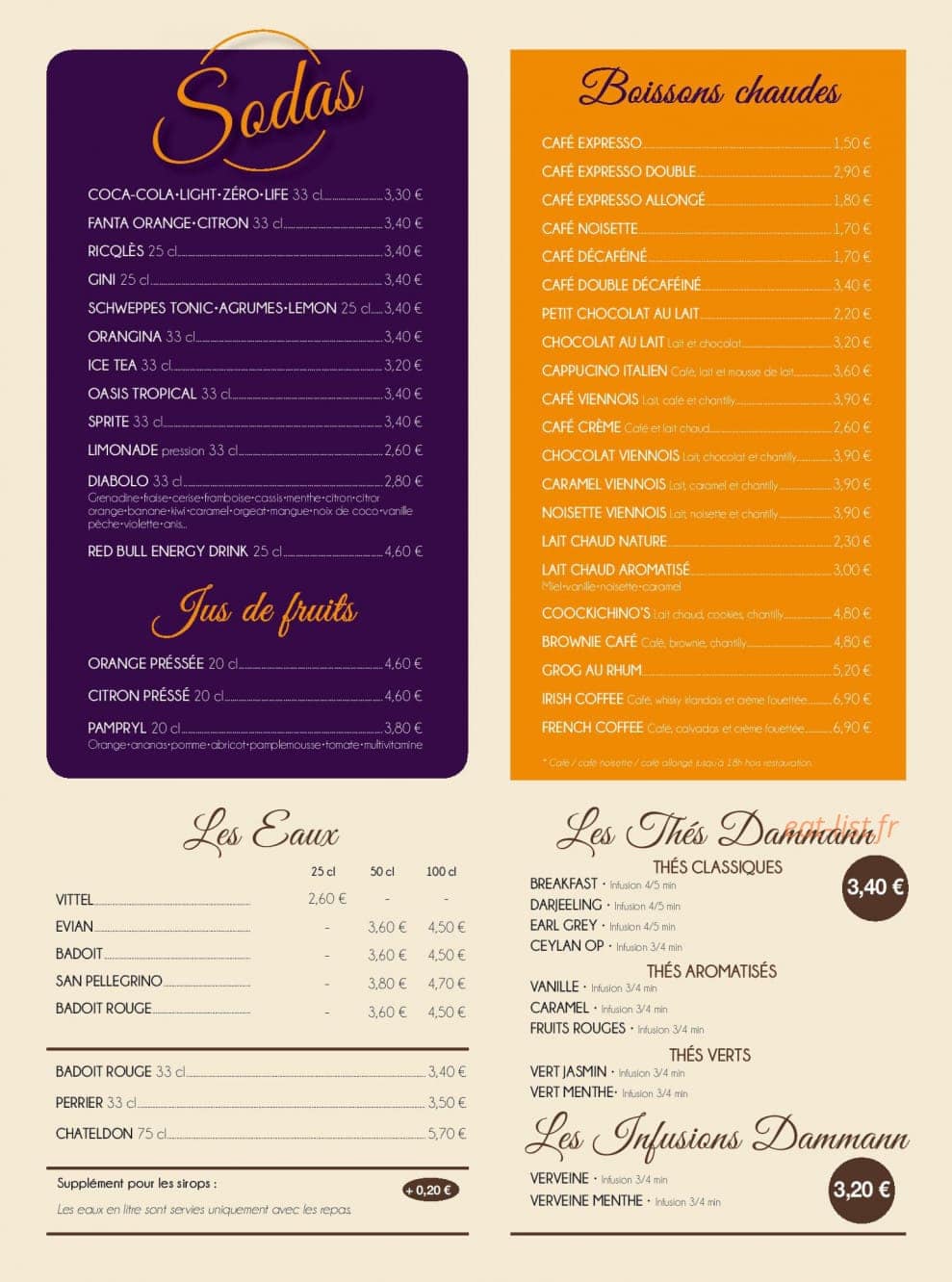 George Café — carte page 8