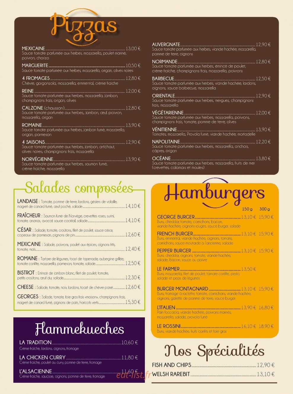 George Café — carte page 5