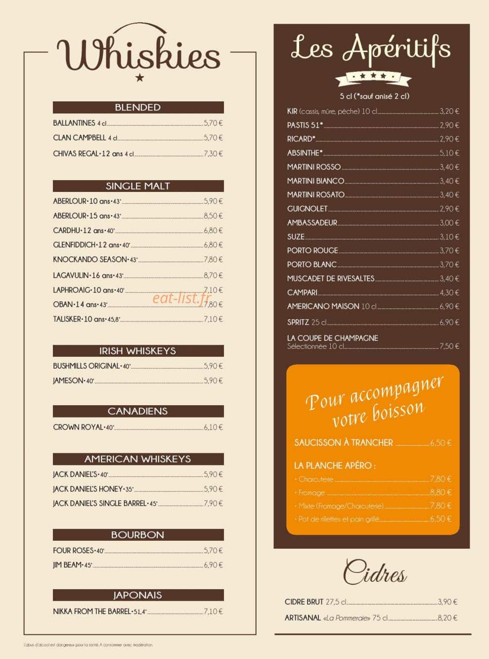 George Café — carte page 3