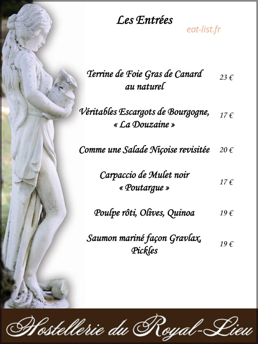 Hostellerie du Royal-Lieu — carte page 3