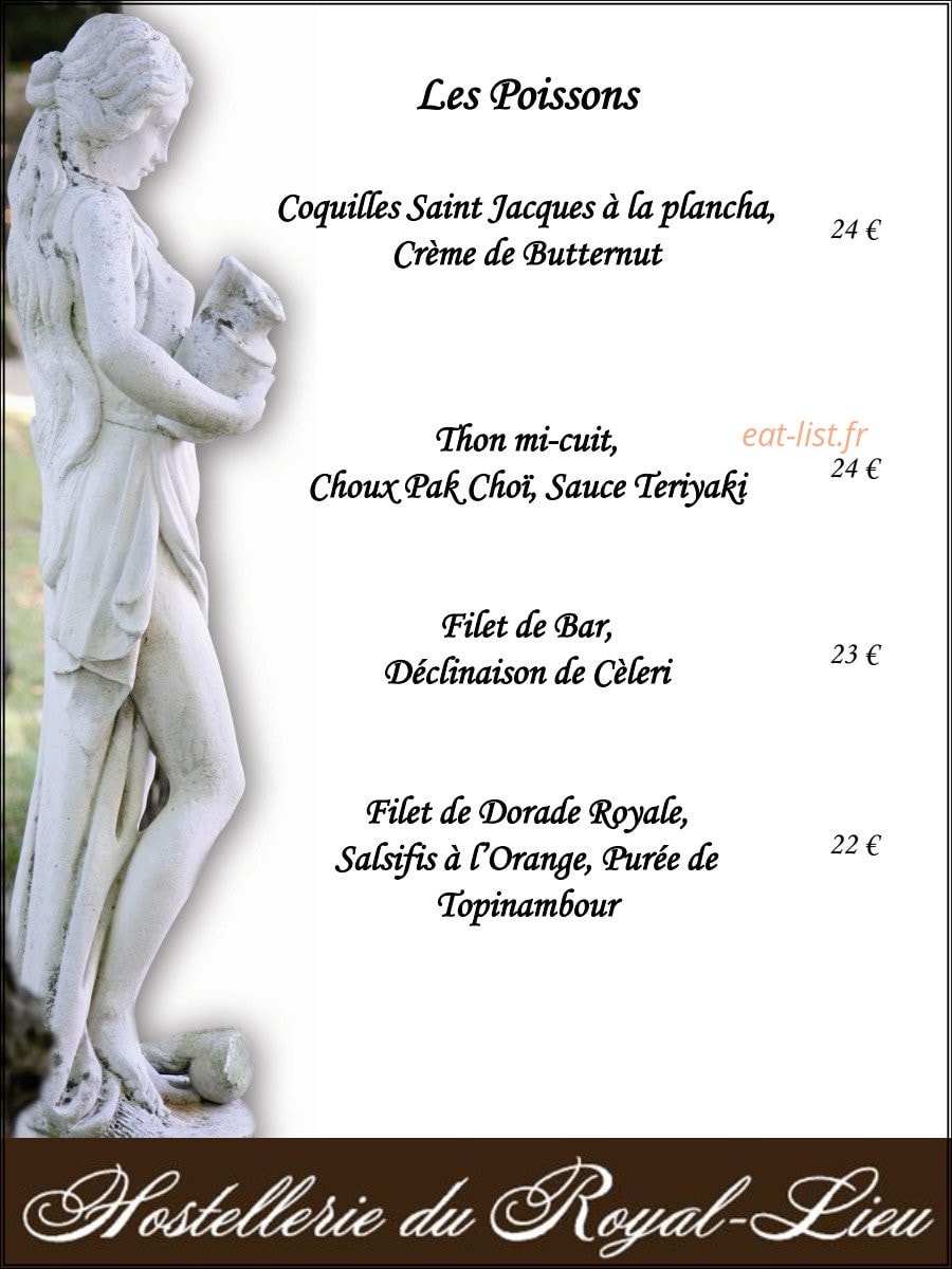 Hostellerie du Royal-Lieu — carte page 4