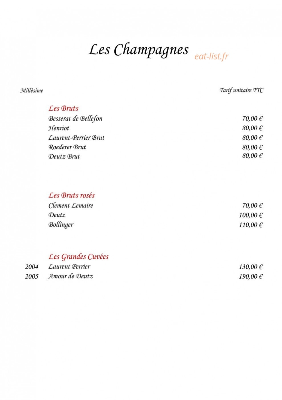 Hostellerie du Royal-Lieu — carte page 7