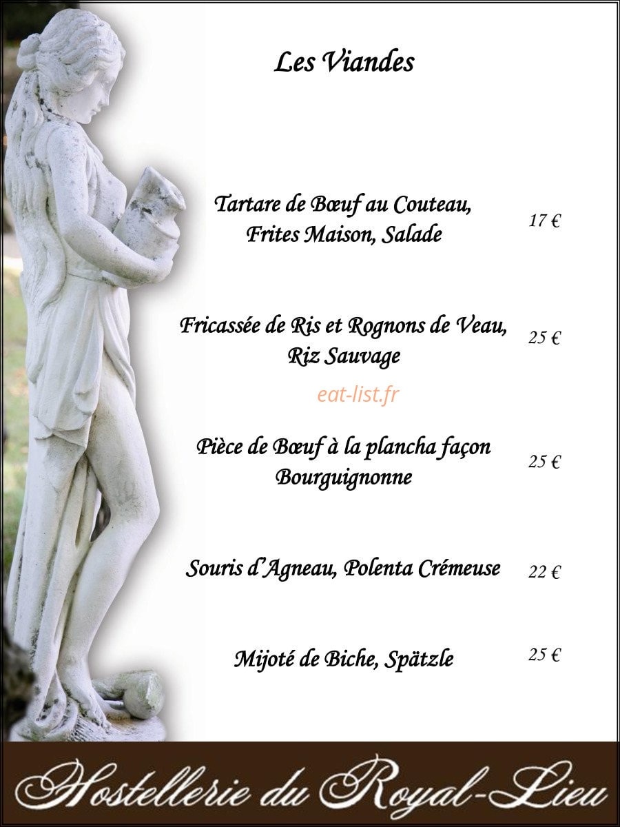 Hostellerie du Royal-Lieu — carte page 5