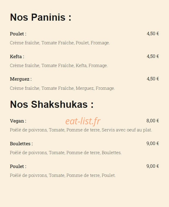 Justcouscous et  co — carte page 2