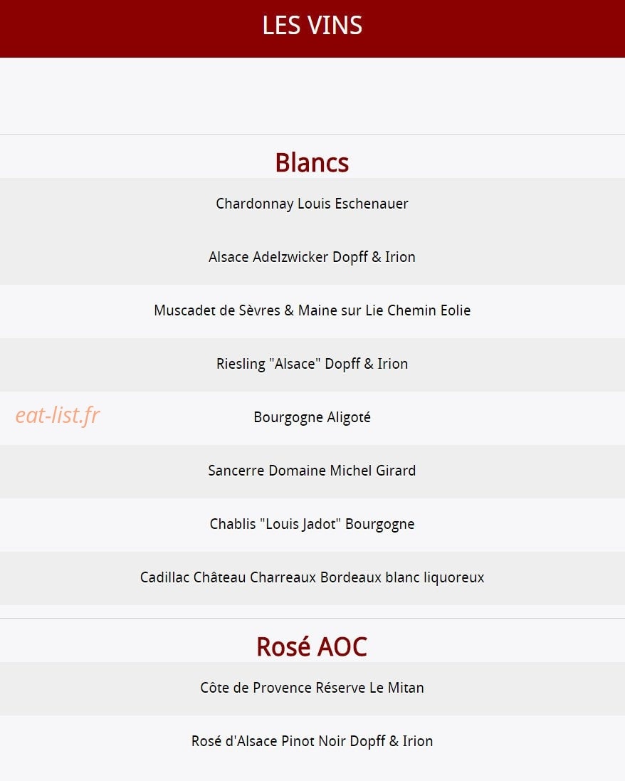 La Brasserie Parisienne — carte page 9