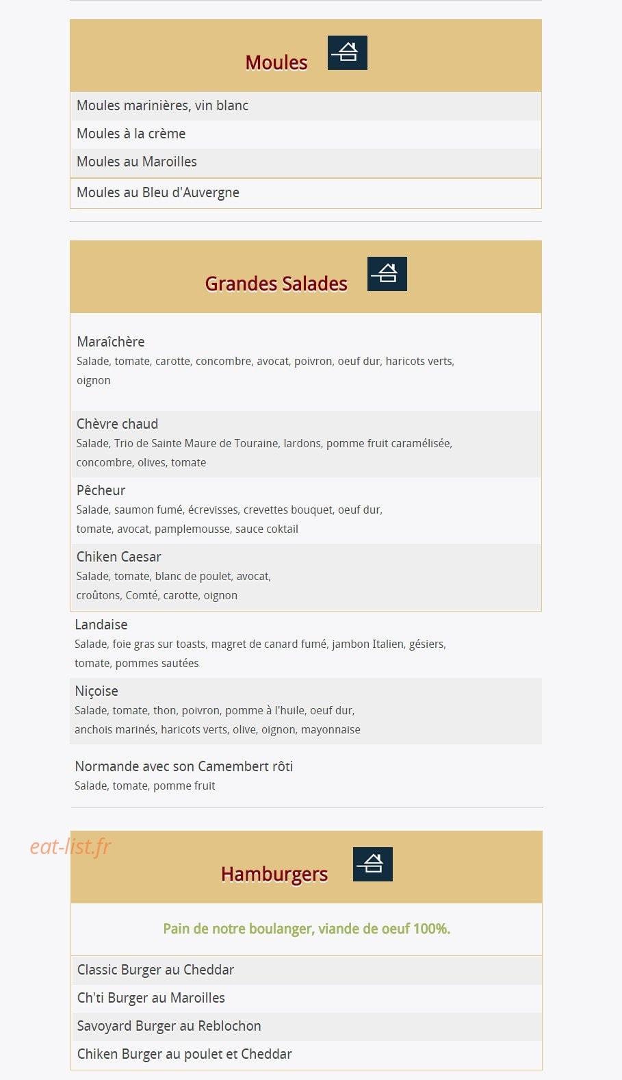 La Brasserie Parisienne — carte page 4