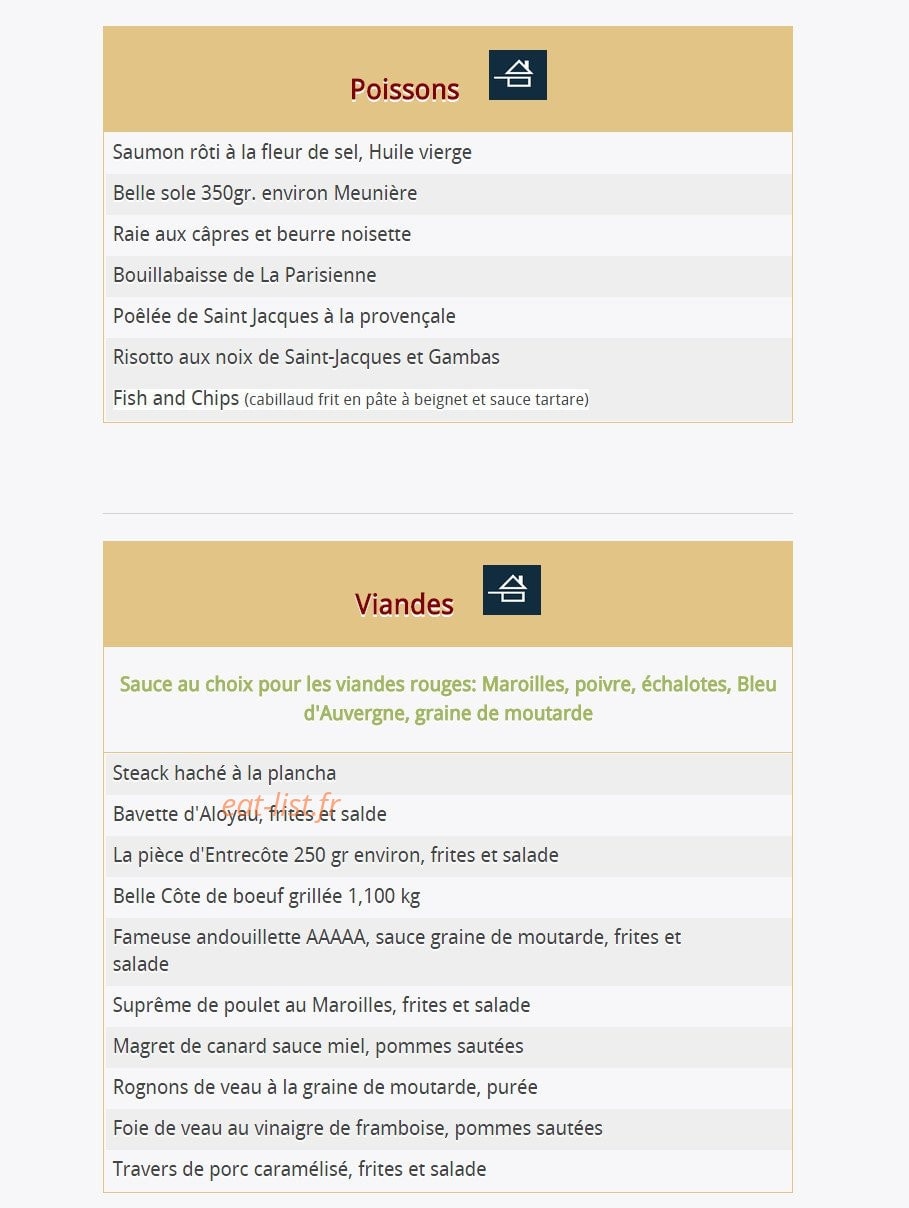 La Brasserie Parisienne — carte page 5